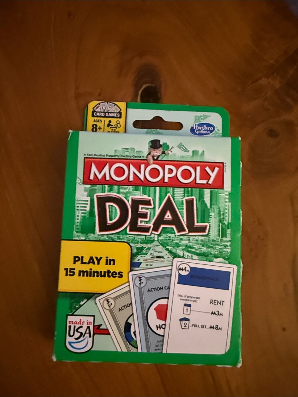 Hasbro Monopoly Deal Card Game - Green and Yellow Accents